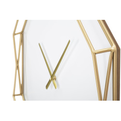 Octogone Doré – Reloj de Pared Glam 56x6,5x56 cm