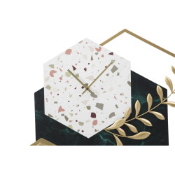 Hexagone de Charme – Horloge Murale Glam 62x4,5x62 cm