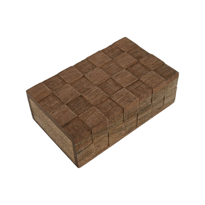 Boîte à bijoux Home ESPRIT Naturel Bois de manguier (2 Pièces)