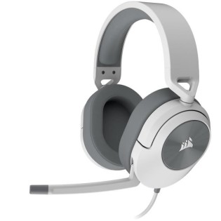 Casque gaming CORSAIR HS55 STEREO - Blanc, Micro-casque filaire jack 3,5mm