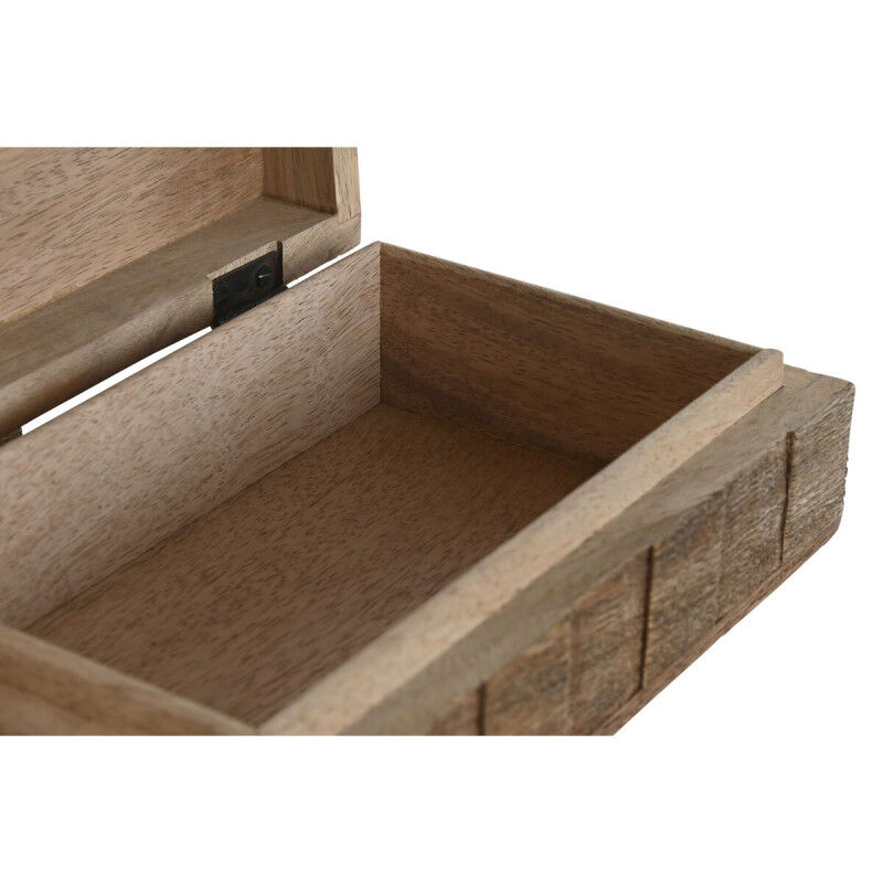 Boîte à bijoux Home ESPRIT Naturel Bois de manguier (2 Pièces)