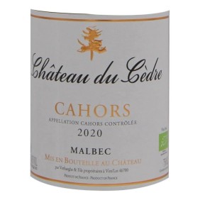 Château du Cedre 2020 Cahors Malbec - Vin de rouge du Sud-Ouest - Bio