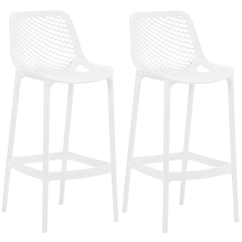 Lot de 2 tabourets de bar Air blanc