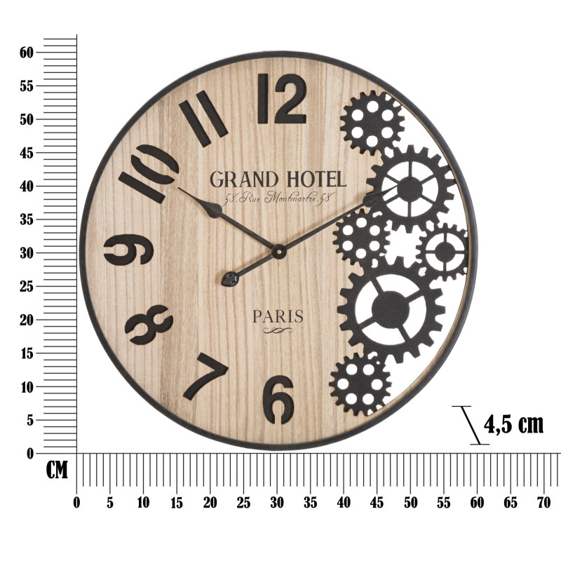 La Majestuosa – Reloj de Pared Industrial Ø60x4,5 cm