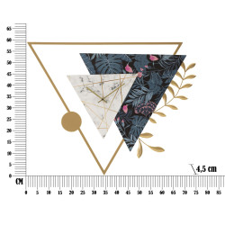 Triangle d’Art – Horloge Murale Glam 75x4,5x59 cm