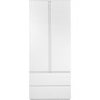 Armoire Image 60A - 2 portes battantes - 2 tiroirs - Blanc Mat - L80 x H191 x P55 cm