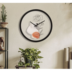 Fleur Enchantée A – Reloj de Pared Boho Chic Ø40x3,5 cm
