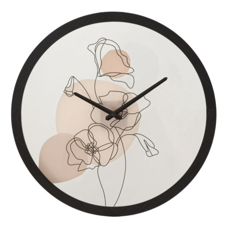 Fleur Enchantée B – Horloge Murale Boho Chic Ø40x3,5 cm