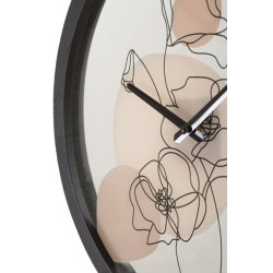 Fleur Enchantée B – Reloj de Pared Boho Chic Ø40x3,5 cm