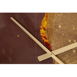 Or de Cristal – Horloge Murale Glam Verre Doré Ø80x5 cm