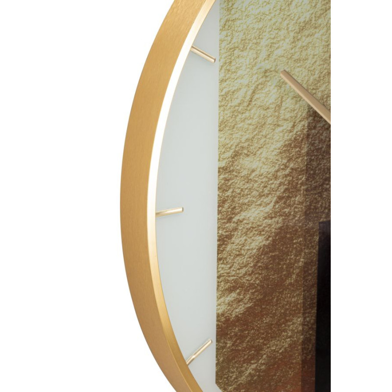 Motivo Cintilante – Relógio de Parede Glamour Vidro Ø60x5 cm