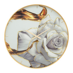 Rose de Cristal – Reloj de Pared Glam Ø80x5 cm