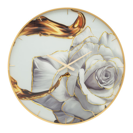 Rose de Cristal – Orologio da Parete Glam Ø80x5 cm