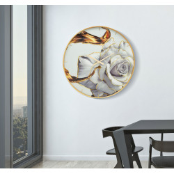 Rose de Cristal – Reloj de Pared Glam Ø80x5 cm
