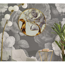 Rose de Verre – Reloj de Pared Glam Ø60x5 cm