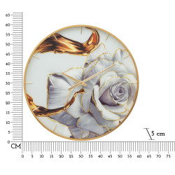 Rose de Verre – Orologio da Parete Glam Ø60x5 cm