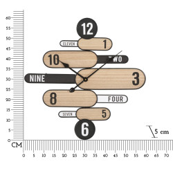 Direction du Temps – Horloge Murale Boho Chic 60x5x60 cm