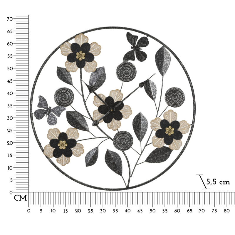 Divaker – Relógio de Parede Boho Chic Ø67x5,5 cm