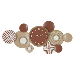 Grande Épopée Ethnique – Horloge Murale Boho Chic 127,6x7,6x61 cm