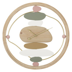 Arc-en-Ciel du Temps – Horloge Murale Moderne Colorée Ø57x3,8 cm