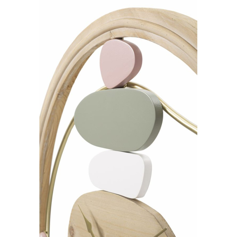 Arc-en-Ciel du Temps – Horloge Murale Moderne Colorée Ø57x3,8 cm