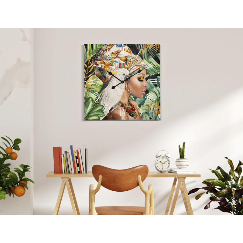 Kloé la Raffinée – Horloge Murale Moderne 60x4,5x60 cm