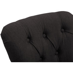 Tabouret de bar en tissu Lakewood, lumière antique noir