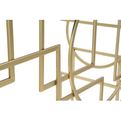 Console Marie – Métal doré et plateau miroir 120x41x81 cm