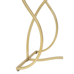 Console Sunshine – Métal doré et plateau verre noir 130x40x75 cm