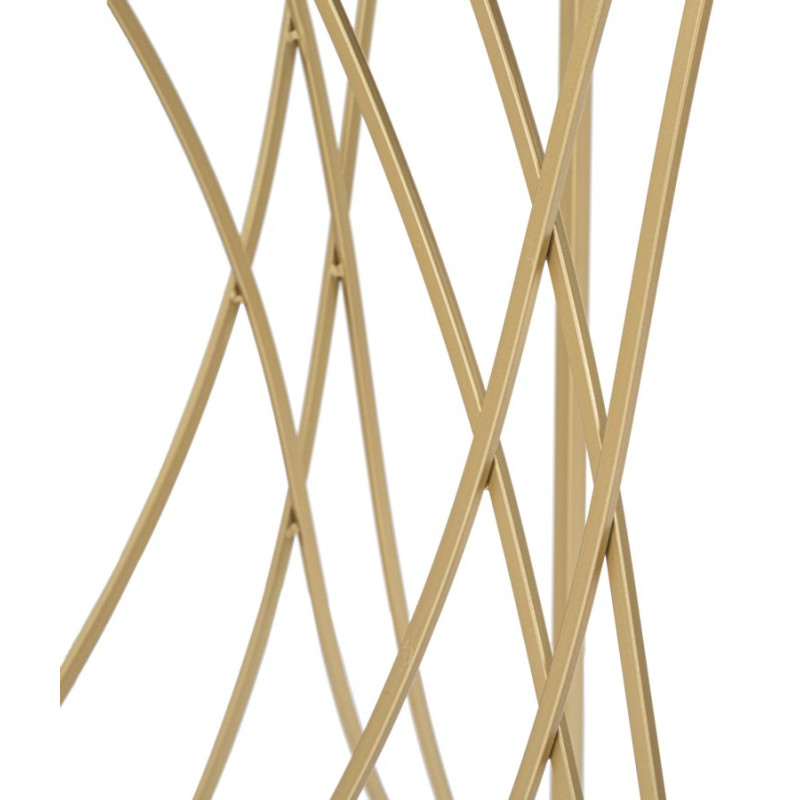 Console Exy – Métal doré et plateau miroir 120x40x80 cm