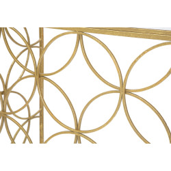 Console Star Marbre – Métal doré et marbre blanc 120x40x80 cm
