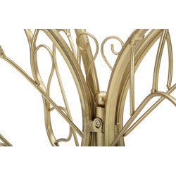 Console Papillon – Métal doré et plateau verre 110x40x76 cm