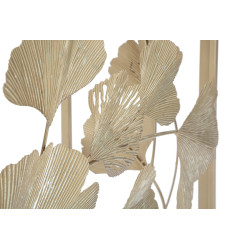 Console Feuille de Fer – Métal blanc et plateau miroir 108x36,5x80 cm