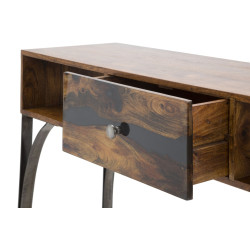 Console Mustang – Bois d’acacia massif et métal 130x40x80 cm