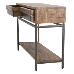 Console Yellowstone – Bois d’acacia et métal 118x40x80 cm
