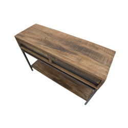 Console Yellowstone – Bois d’acacia et métal 118x40x80 cm