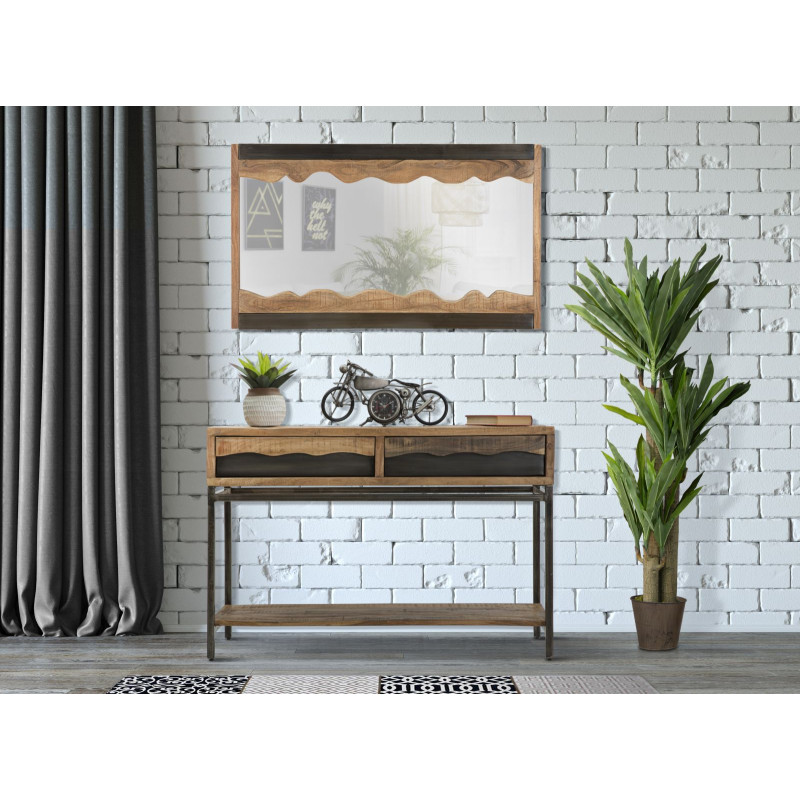 Console Yellowstone – Bois d’acacia et métal 118x40x80 cm