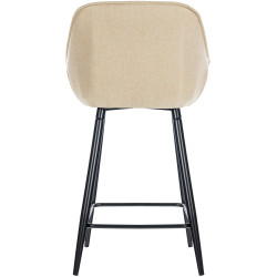 Tabouret de bar Gibson en tissu crème