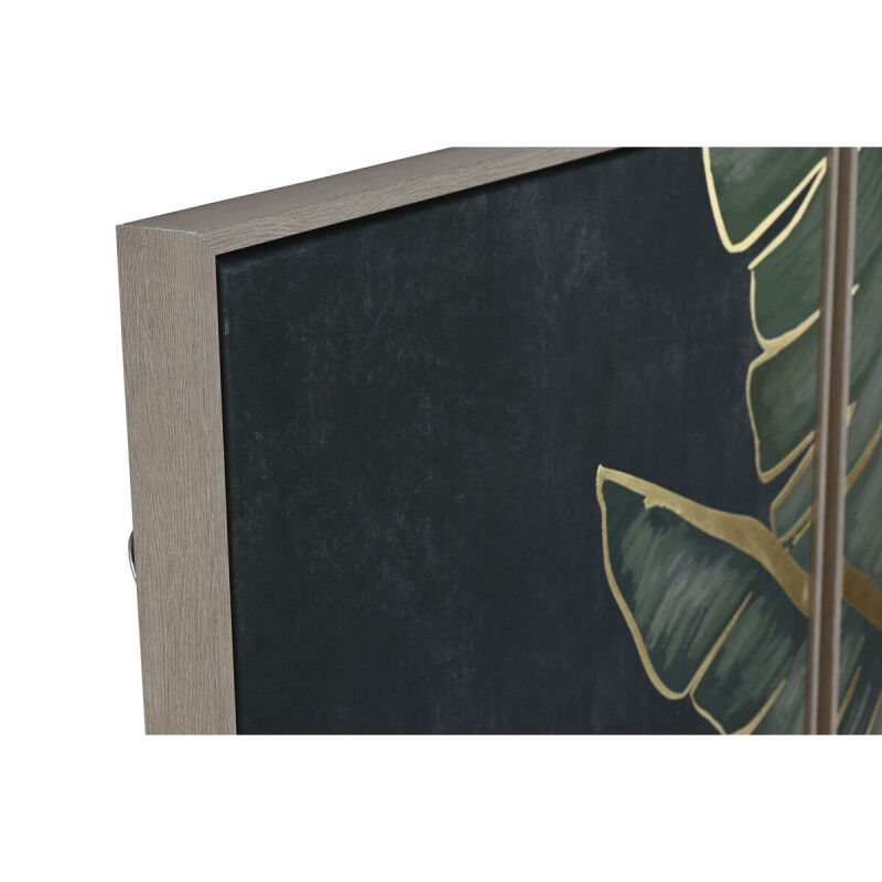Jeu de 3 tableaux Home ESPRIT Palmiers Tropical 180 x 4 x 120 cm (3 Pièces)