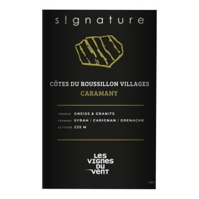 Signature Caramany Vignes du Vent 2022 Côtes du Roussillon Villages - Vin rouge de Languedoc