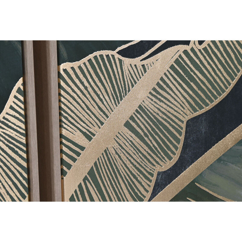 Jeu de 3 tableaux Home ESPRIT Palmiers Tropical 180 x 4 x 120 cm (3 Pièces)