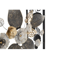 Consola Glam Dark – Metal negro y tablero de espejo multicolor 111,8x41,9x80 cm