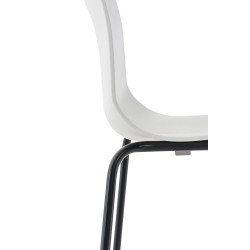 Tabouret de bar Hoover avec structure à 4 pieds, blanc