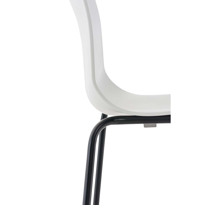 Tabouret de bar Hoover avec structure à 4 pieds, blanc