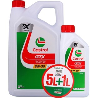 Huile Moteur - CASTROL GTX - 5W-30 C4 - 5L+1L - 057036