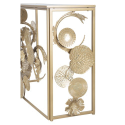 Console Glam Univers – Metallo dorato e piano a specchio 114x40,5x80 cm