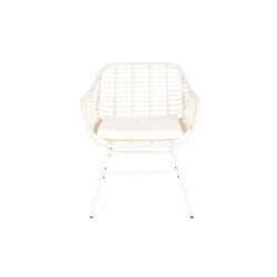 Meubles de jardin DKD Home Decor Blanc 124 x 74 x 84 cm (4 Pièces)