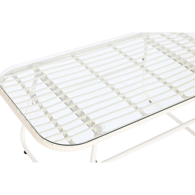 Meubles de jardin DKD Home Decor Blanc 124 x 74 x 84 cm (4 Pièces)