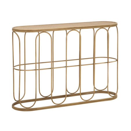 Console Samui – Metal e Rattan Natural 110x32x77 cm