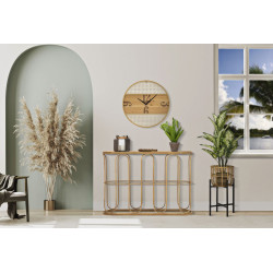 Console Samui – Metal e Rattan Natural 110x32x77 cm